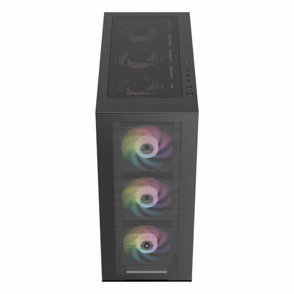 Frisby FC-9535G 650W 80+ USB 3.2 RGB eATX Mid Tower Siyah Kasa - Resim 5