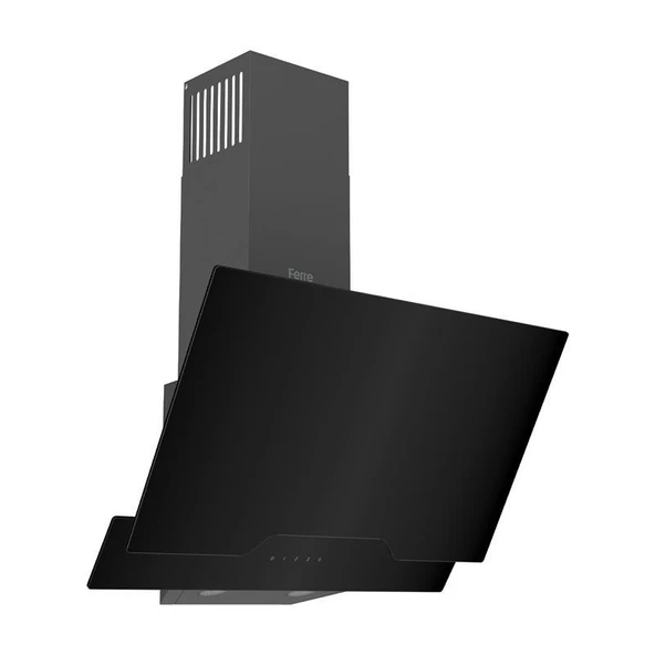 Ferre D063 Siyah Çift Camlı Girintili Dokunmatik 60 Cm Davlumbaz ürün görseli 1