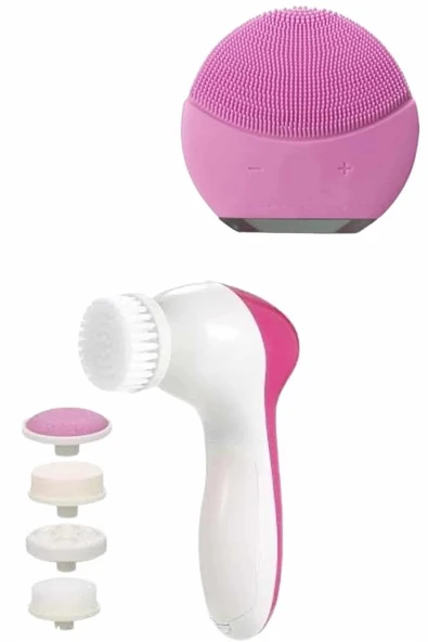 İkili Cilt Bakım Seti 5 Başlıklı Yüz Temizleme ve Masaj Aleti Canlandırıcı ve Onarıcı - Resim 5
