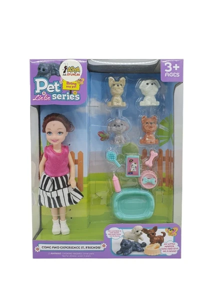 Pet Shop - Bebekli Köpek Bakım Seti - 7722-3 - Esmer ürün görseli