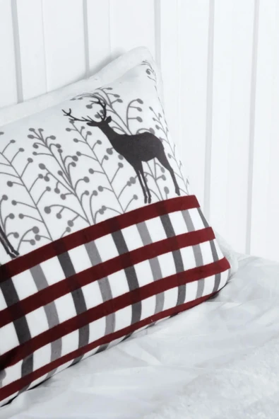 Merinos Comforter Çift Kişilik Yorgan Set Deer Gri - 4