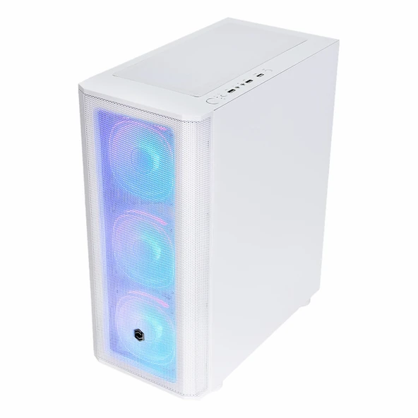 Frisby CM-106 650W 80+ USB 3.2 ARGB ATX Mid Tower Beyaz Kasa - Resim 4