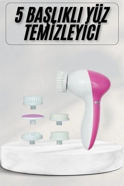 Cilt Temizleme ve Masaj Aleti 5 Başlıklı Akne ve Sivilce Önleyici - Resim 2