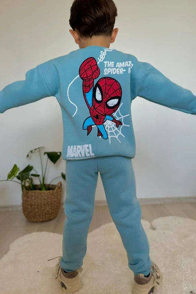 Spider Çizgi film Baskılı Alt Üst Erkek Çocuk 2li Takım - 2