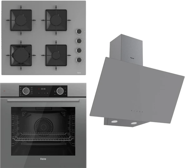 Ferre Fryart Ss Serisi Gri Set (SS208 + XE63CPR +D079 ) - Kare Emaye Izgara ürün görseli 1