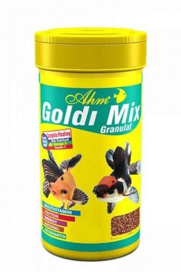 Ahm Goldi Mix Granulat Balık Yemi 250 ml