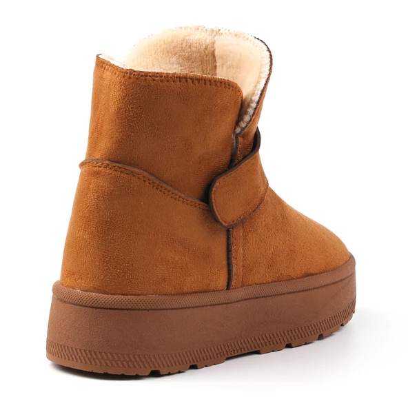 Kadın Taba Günlük Kalın Taban Bot - İçi Kürklü Platform Streç Model - Resim 5