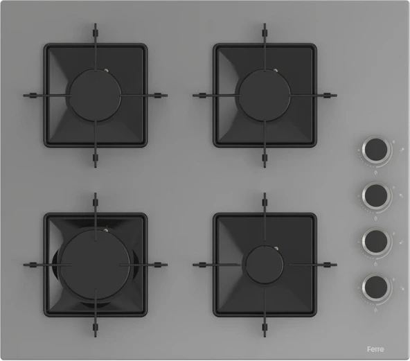 Ferre Fryart Ss Serisi Gri Set (SS208 + XE63CPR +D079 ) - Kare Emaye Izgara - Resim 2