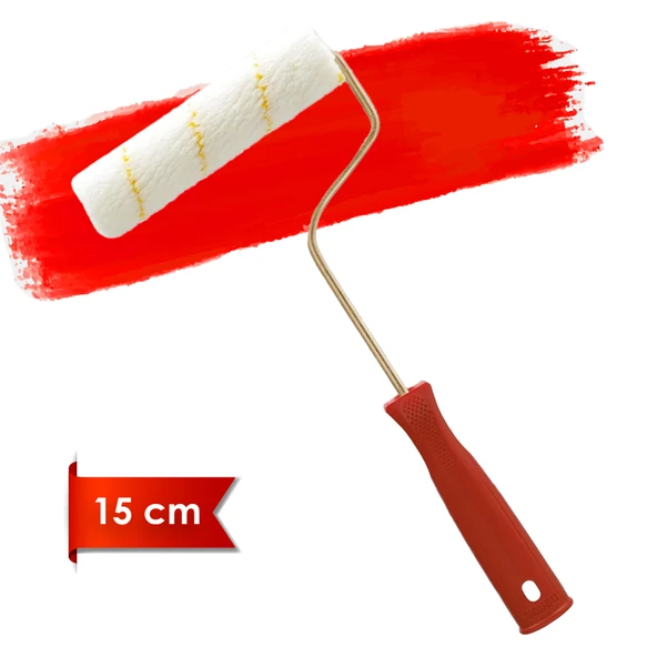 Dekor-3113 Eksport 14 mm Tüylü 3 cm İç Cephe Saplı Kalorifer Boya Rulosu 15 cm ürün görseli