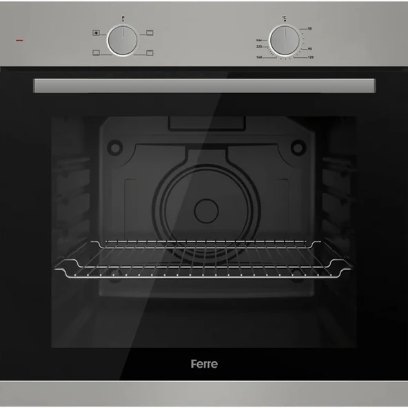 Ferre XE61MDV - SS208 - D088 4 Prog. Mekanik Statik XL 78 Litre Ankastre Set - Gri - 3