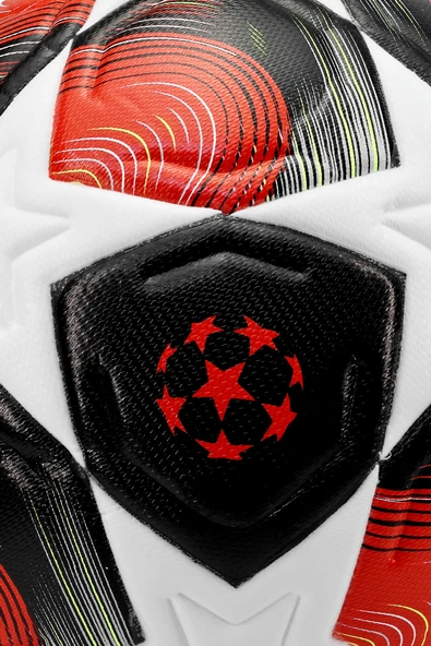 PRO-Series PU Futbol Topu Lazer Kesim Şampiyonlar Beton Halı Saha Resmi Maç Futbol Topu Kırmızı 520 - Resim 8