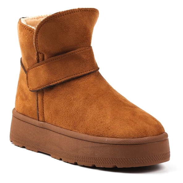 Kadın Taba Günlük Kalın Taban Bot - İçi Kürklü Platform Streç Model - Resim 3