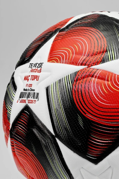 PRO-Series PU Futbol Topu Lazer Kesim Şampiyonlar Beton Halı Saha Resmi Maç Futbol Topu Kırmızı 520 - Resim 7