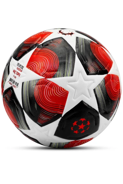 PRO-Series PU Futbol Topu Lazer Kesim Şampiyonlar Beton Halı Saha Resmi Maç Futbol Topu Kırmızı 520 ürün görseli 1