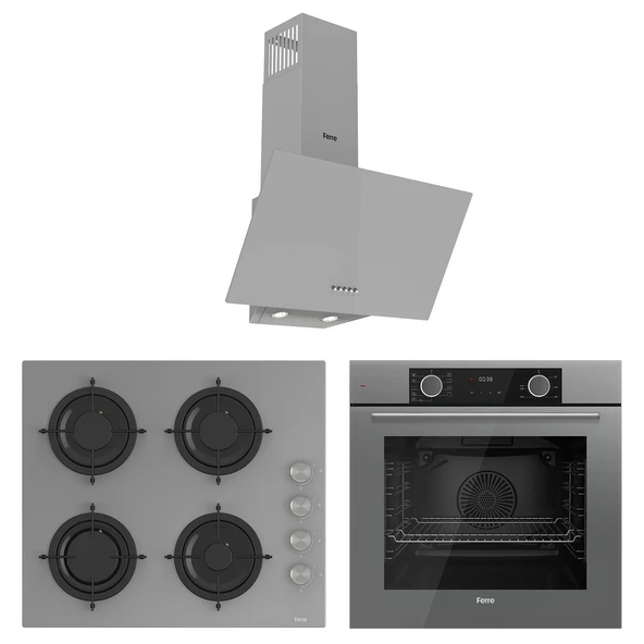 Ferre Grey Mila Fryart Ankastre Set (d088+cs208+xe63cpr) ürün görseli 1