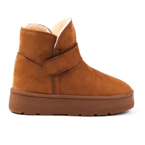 Kadın Taba Günlük Kalın Taban Bot - İçi Kürklü Platform Streç Model - Resim 4