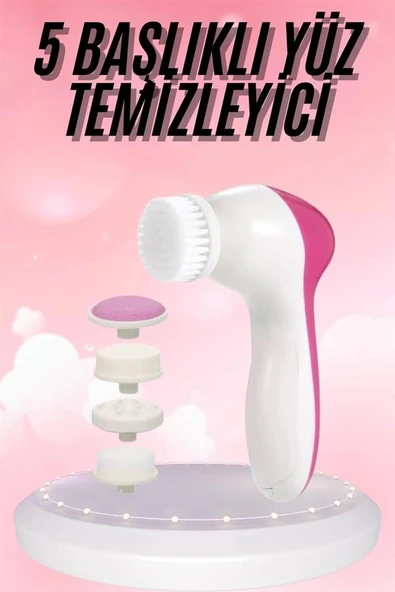 5 Başlıklı Titreşimli Cilt Temizleme Seti Canlandırıcı ve Onarıcı - Resim 2