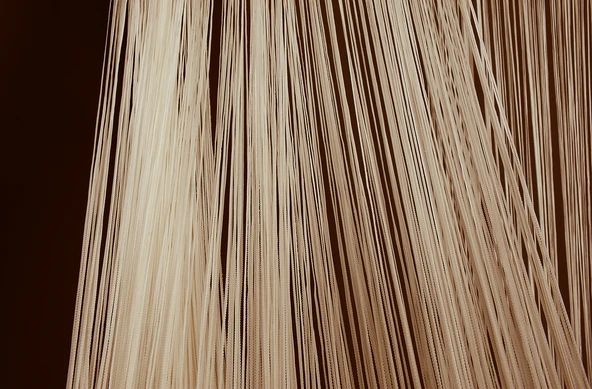 İP ZİNCİR KREM RENK EN 100 CM BOY 280 CM HAZIR DÜĞMELERİ DİKİLMİŞ İP PERDE - Resim 4