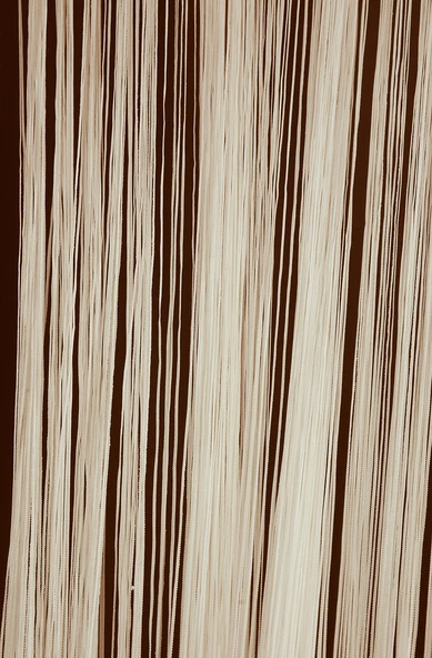 İP ZİNCİR KREM RENK EN 100 CM BOY 280 CM HAZIR DÜĞMELERİ DİKİLMİŞ İP PERDE - Resim 5