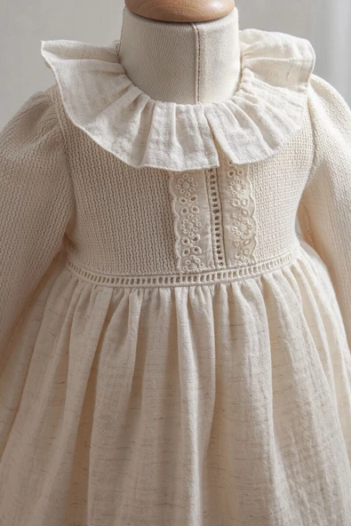 Tongs Baby Bebek Elbise 3899 Ekru - 2