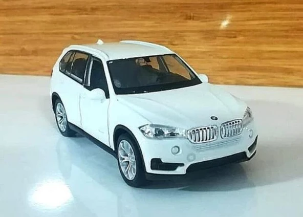 Oyuncak Metal Model Araba 1/36 Çek Bırak Beyaz Bmw X5 - 1