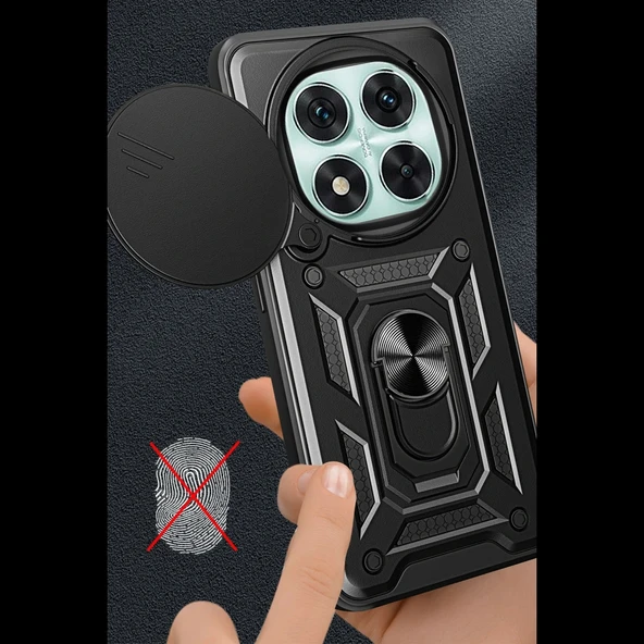 Joy Tekno Xiaomi Redmi Note 14 Pro 4G Kılıf Pars Lens Yüzüklü Silikon - 2