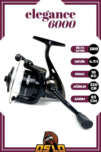 Oslo Elegance 6000 Remixon Apache 360cm 250gr Göl ve Deniz Olta Seti - Resim 3