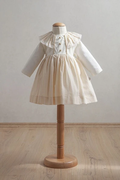 Tongs Baby Bebek Elbise 3918 Açık Sarı ürün görseli 1