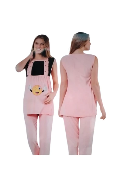 Emoji desenli penye hamile / lohusa takım - 2