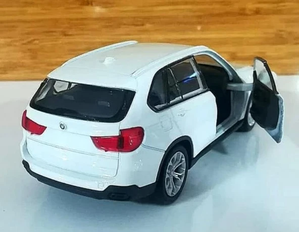 Oyuncak Metal Model Araba 1/36 Çek Bırak Beyaz Bmw X5 - 3