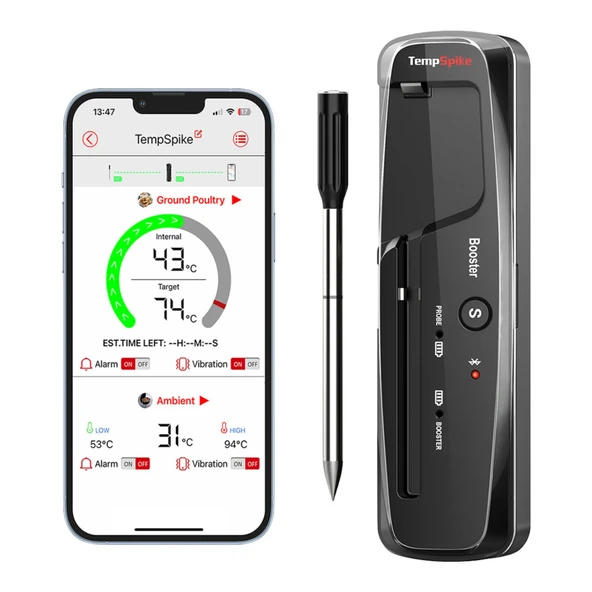 Thermopro TP961 Şarjlı 150m Kablosuz Alarmlı 1Problu Telefon Kontrollü Profesyonel Gıda Termometresi ürün görseli 1