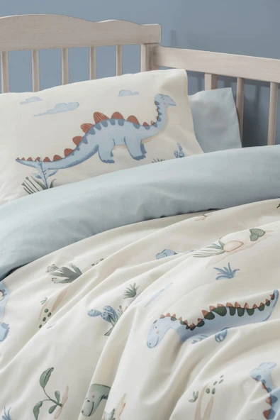 Cotton Box Bebek Nevresim Takımı Dinora Mavi - Resim 2