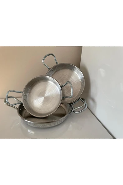 sobapark Aliminyum Tava Seti Sahan Seti Bakır Görünümlü Tava Seti 18+20+22 Cm - 2