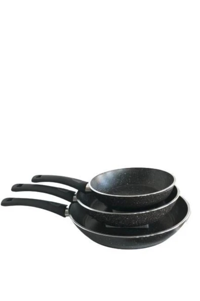 Mehtap 3'lü Granit Tava Seti - 1