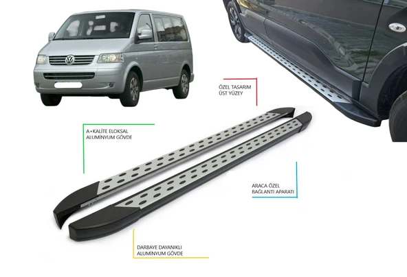 T5 CARAVELLA KISA ŞASE NOKTALI YAN BASAMAK 2004-2015 ürün görseli 1