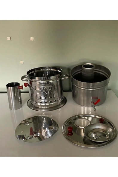 SZR H&G 3.5 Litre Tek Musluklu Odunlu Semaver Ve Demlik