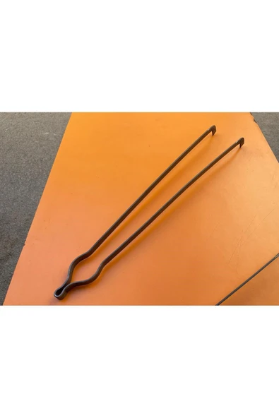 sobapark Demir Maşa Ateş Maşası Köz Maşası Odun Kömür Kestane Mangal Maşası 60 cm KALIN DEMİR MAŞA - 4