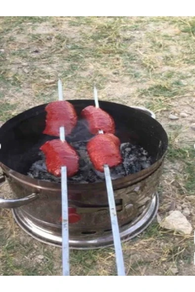 sobapark Tek Musluklu Odunlu Kömürlü Çay Semaveri Odunlu Kömürlü Semaver - 5 Litre - Demlik 1 Litre - 5