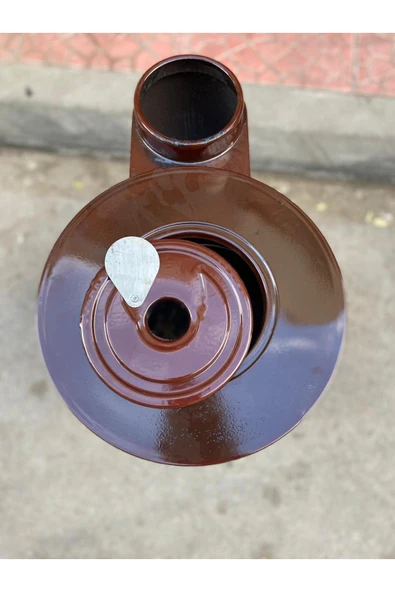 sobapark Emaye Yuvarlak Kovalı Uyuyan Soba Odun Kömür Sobası Yükseklik 60 Cm Çap 30 Cm - 2
