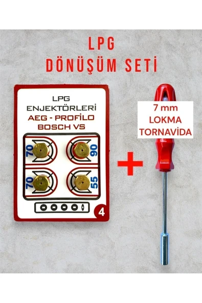 GURKAN Lpg Ocak Memesi Dönüşüm Seti (HER MARKAYA UYUMLU) Lokma Enjektör Seti 2 Tane Siyah Conta - 4