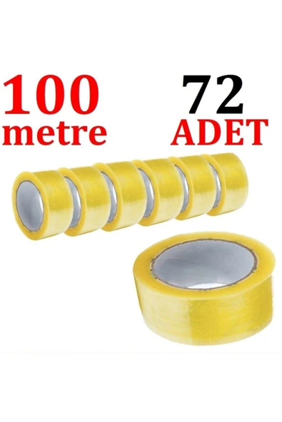 sobapark Kopmayan 72 Adet Koli Bandı 45mm X 100 Mt-güçlü Henkel Yapıştırıcılı Akrilik Koli Bandı Güçlü Bant