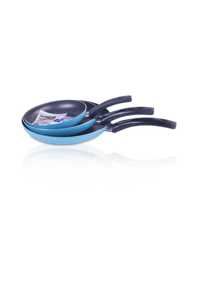 Mehtap 3'lü Tava Seti 18+22+26 cm - 1