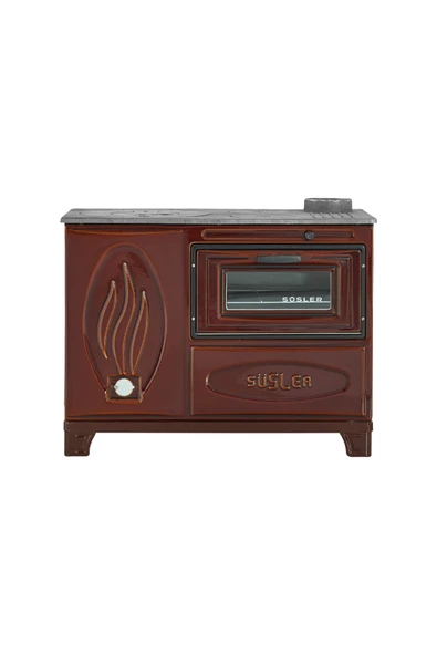 Süsler Emaye Modern Kuzine Soba Önden Havalı KOVALI SOBA FIRINLI SOBA - 1