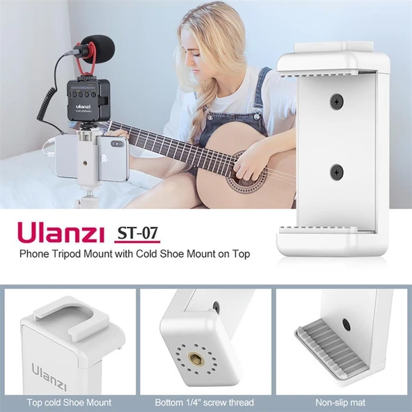 Ulanzi ST-07 Telefon Tripod Standı Beyaz - 7