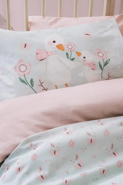 Cotton Box Bebek Nevresim Takımı Mamiduck Pembe - Resim 2