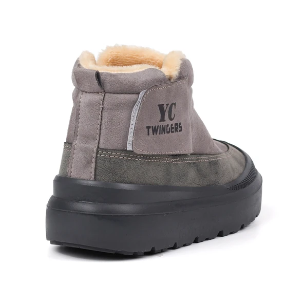 Kadın Füme Günlük Kürklü Bot - Kalın Tabanlı, Fermuarlı - 5