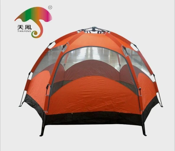 Tam Otomatik 10-12 Kişilik Kamp Çadırı | Çift Katmanlı, Su Geçirmez, Kolay Kurulum (320×320×170 cm)