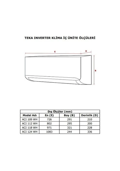 Teka ACI 118 WH - ACO 118 WH A+ 18000 BTU Duvar Tipi Klima - 3