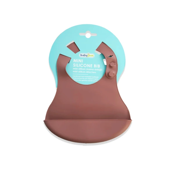 Babyjem Mini Silikon Önlük Mocha - 6