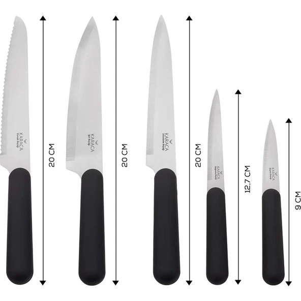 Karaca Right Knife Soft Touch 6 Parça Bıçak Seti - TESHİR - 5